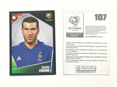 EM 2004 - Zinedine Zidane - Nr.107 - Panini - RAR