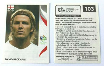 WM 2006 - David Beckham - Nr.103 - Panini - RAR