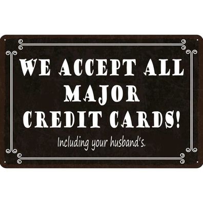 vianmo Blechschild Spruch 40x30 cm we accept all major credit cards