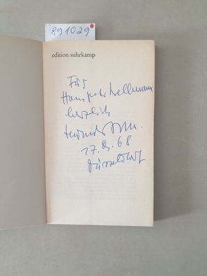 Amras : von Thomas Bernhard signiert : datiert: "17.9.68 Düsseldorf" :