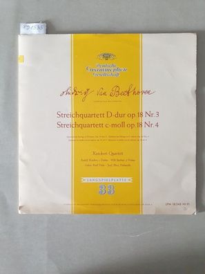 Streichquartett D-Dur op. 18 Nr. 3 und c-moll op. 18 Nr. 4 : Koeckert-Quartett :