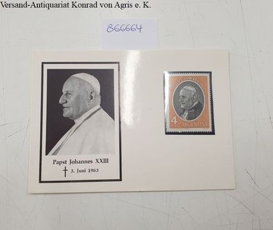 Papst Johannes XXIII.: Postkarte zum Todestag von Papst Johannes XXIII.:
