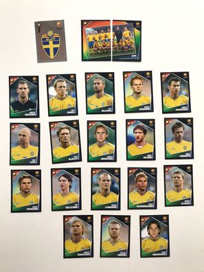 EM 2004 - Schweden - komplette Mannschaft + Wappen - Nr. 177 - 197 , Panini