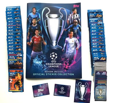 UEFA Champions League 2021/22 - Kompletter Satz (644 Sticker) + Leeralbum , Topps