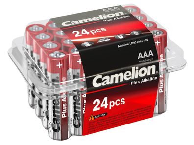 Micro-Batterie Camelion Plus Alkaline, 1,5 V, Typ AAA/ LR03, 24er-Haushaltspack