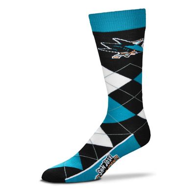 NHL San Jose Sharks Strümpfe Socken Graphic Argyle Lineup Socks 884837932198