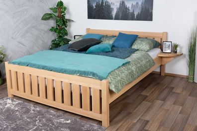 Jugendbett Buche massiv Vollholz natur 106, inkl. Lattenrost - Abmessung 160 x 2