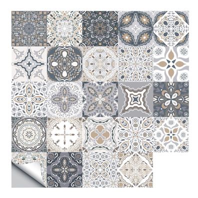 Retro-Muster Keramikfliesenaufkleber Küche Badezimmer Simulation Ziegel selbstkleben