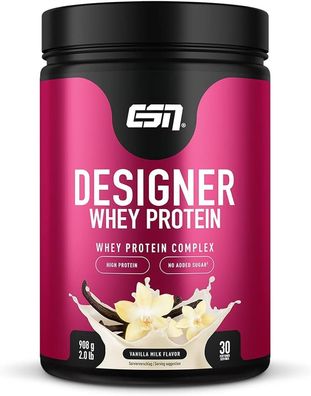 ESN Designer Whey 1kg mit CFM Whey Isolat EIWEIßPULVER 908g Dose Vanille + Shaker