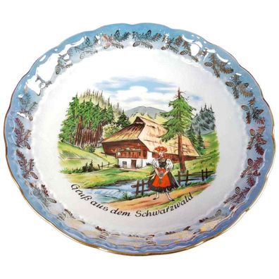 Sammelteller K & A Krautheim Selb Porzellan Gruß aus dem Schwarzwald D 21,5 cm