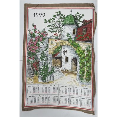 Geschirrtuch Küchentuch Handtuch Kalender 1999 Schloss