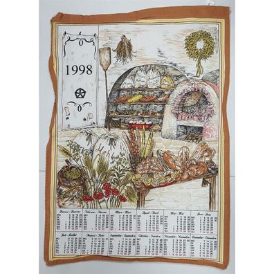 Geschirrtuch Küchentuch Handtuch Kalender 1998 #59617