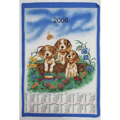 Geschirrtuch Küchentuch Handtuch Kalender 2006 Hunde