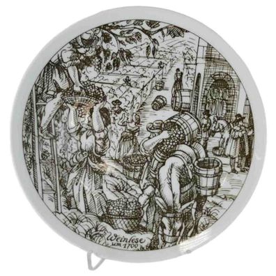 Wandteller Hutschenreuther Weinlese um 1700 Sammelteller D 19,8 cm