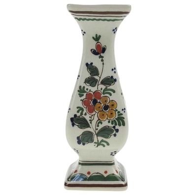 Vase H 11,5 cm Delfts Polychroom Blumendekor Bunt