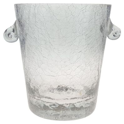Flaschenkühler Eiseimer klein Craquele Krakelee Glas Sprung-Optik