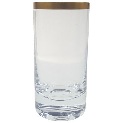 6er Set Trinkglas Wasserglas Ingrid Glas Altdeutsch Pokal Goldrand