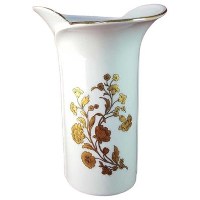 Vase Royal KPM 5043 16 goldene Blumendekor Goldrand H 16,4 cm