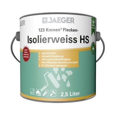 Jaeger 123 Kronen Flecken-Isolierweiß HS 2,5 Liter weiß
