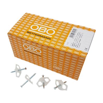 100 Stück OBO Bettermann Nagel-Fix, Nagelscheibe Kabelhalter Kabelklammer 3,5x60mm...