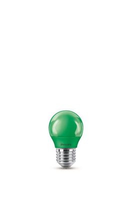 Philips LED E27 P45 Leuchtmittel 3,1W grün 4,5x4,5x7,8cm