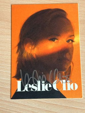 Leslie Clio Autogrammkarte orig signiert #6667