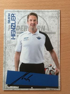Simon Henzler SC Paderborn 07 2014-15 Autogrammkarte orig signiert #6601