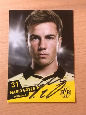 Mario Götze BVB Borussia Dortmund Autogrammkarte orig signiert #6560