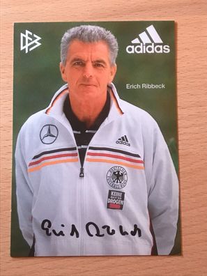 Erich Ribbeck DFB Autogrammkarte orig signiert #6557