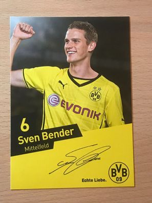 Sven Bender BVB Borussia Dortmund Autogrammkarte orig signiert #6576