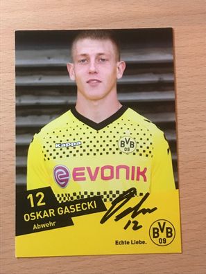 Oskar Gasecki BVB Borussia Dortmund Autogrammkarte orig signiert #6574