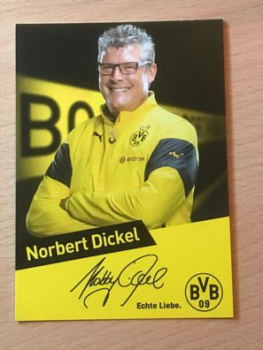 Norbert Dickel BVB Borussia Dortmund Autogrammkarte orig signiert #6575