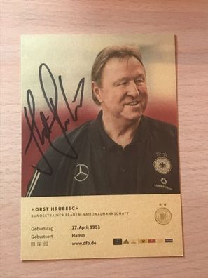 Horst Hrubesch DFB Autogrammkarte orig signiert #6546