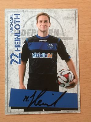 Michael Henloth SC Paderborn 07 2014-15 Autogrammkarte orig signiert #6594