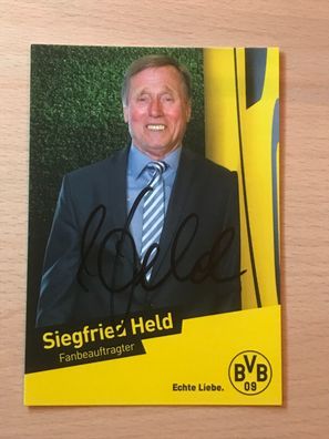 Siegfried Held BVB Borussia Dortmund Autogrammkarte orig signiert #6569