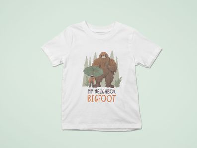 Bio Baumwolle Kinder T-Shirt Funny Mien Nachbar Totoro Bigfood Parodie