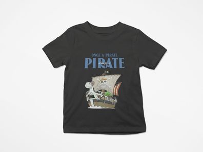 Bio Baumwolle Kinder T-Shirt One Piece 4 ever Pirat Thousand Sunny Anime