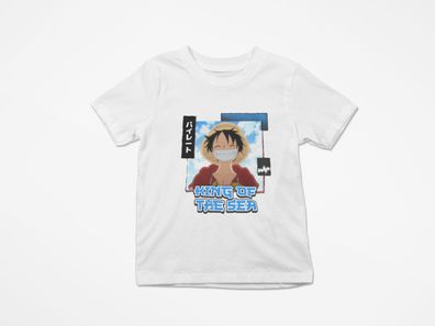 Bio Baumwolle Kinder T-Shirt Funny One Piece Ruffy King of the Sea