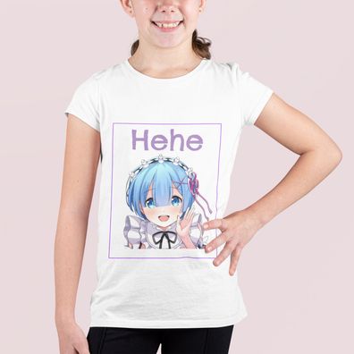 Bio Baumwolle Kinder T-Shirt - "Rem Re: ZERO Kawaii Smiling