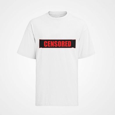 Herren T-Shirt Bio Baumwolle Protest Fake News Zeichen Censored