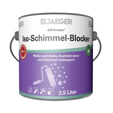 3x Jaeger 428 Kronen Iso-Schimmel-Blocker 0,75 Liter weiß