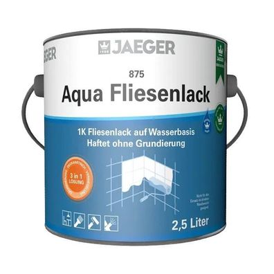 Jaeger 875 Aqua Fliesenlack 2,5 Liter neve (weiß)