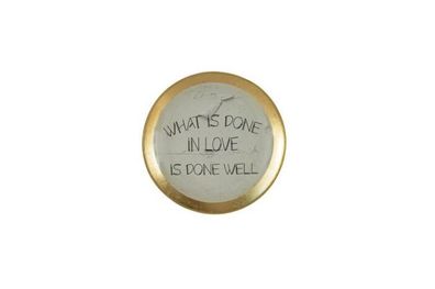 Gift Company Love plates, Glasteller S, What is done in Love, rund, 1061203001 1 St