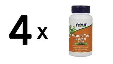 4 x Now Foods Green Tea Extract 400mg (100)
