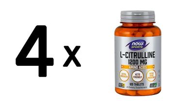 4 x Now Foods L-Citrulline 1200mg (120)