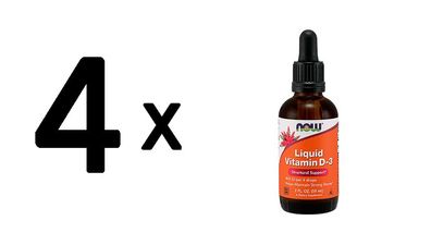 4 x Now Foods Liquid Vitamin D3 (59ml)