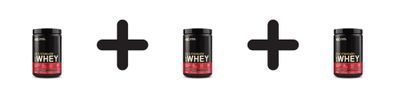 3 x Optimum Nutrition 100% Whey Gold Standard (300g) Double Rich Chocolate