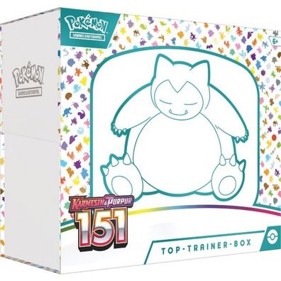 Pokemon Karmesin & Purpur Pokemon 151 Top Trainer Box Relaxo - 9 Booster Packs Deutsc