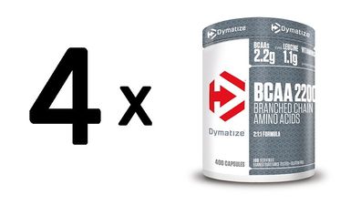 4 x Dymatize BCAA 2200 Caps (400)