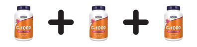 3 x Now Foods C-1000 Sustained Release (250 Tabs) Unflavoured